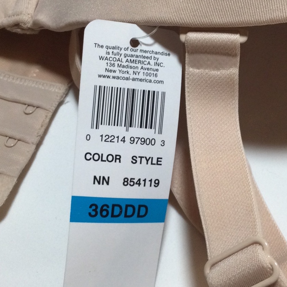 Wacoal Red Carpet™ Strapless Underwire Bra - Nude - 36DDD - New with Tag - Picture 16 of 16